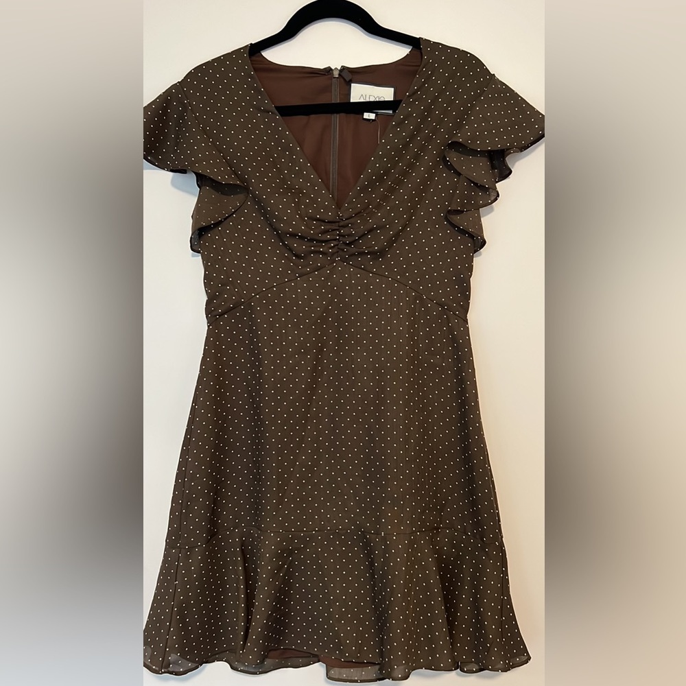 Alexis Olive Green Summer Dress - L - New With Tags
